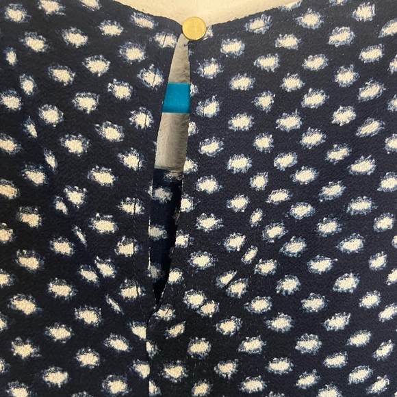 3X Ava & Viv Navy Pattern Ballon Sleeve Blouse - Picture 4 of 5